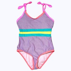 Beach Lingo Sparkle Colorblock One Piece